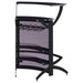 Dallas 2-shelf Curved Freestanding Home Bar Cabinet Black - Walo Furniture 