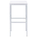 Natividad 5-piece Pub Height Bar Table Set White High Gloss - Walo Furniture 