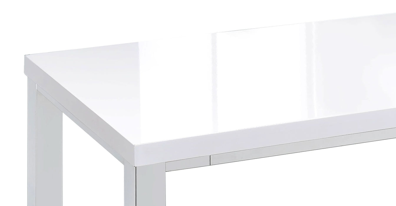 Natividad 5-piece Pub Height Bar Table Set White High Gloss - Walo Furniture 