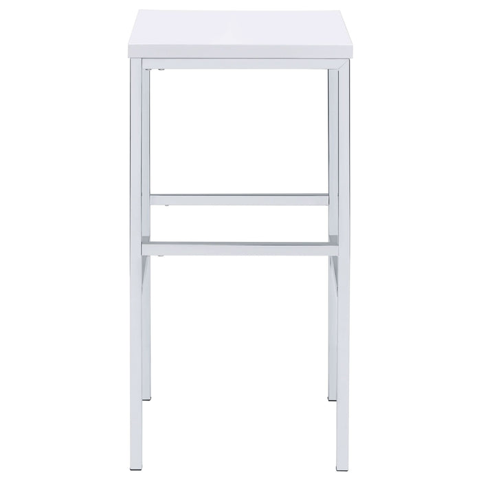 Natividad 5-piece Pub Height Bar Table Set White High Gloss - Walo Furniture 