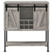 Claremont Sliding Door Home Bar Wine Cabinet Grey Driftwood - Walo Furniture 