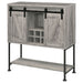 Claremont Sliding Door Home Bar Wine Cabinet Grey Driftwood - Walo Furniture 