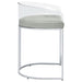 Thermosolis Clear Acrylic Counter Chair Chrome (Set of 2) - Walo Furniture 