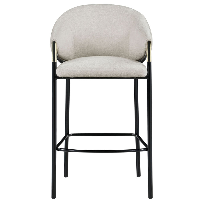 Chadwick Fabric Upholstered Bar Chair Beige (Set of 2) - Walo Furniture 