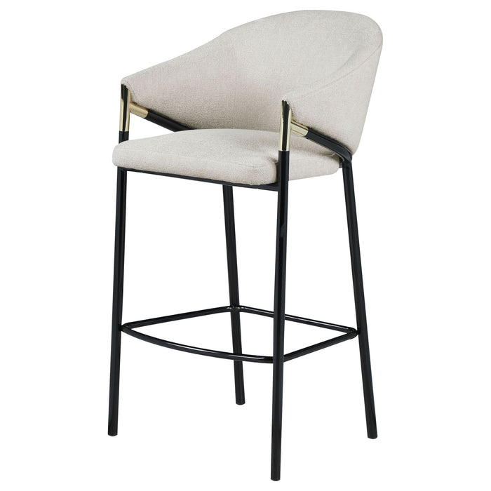 Chadwick Fabric Upholstered Bar Chair Beige (Set of 2) - Walo Furniture 