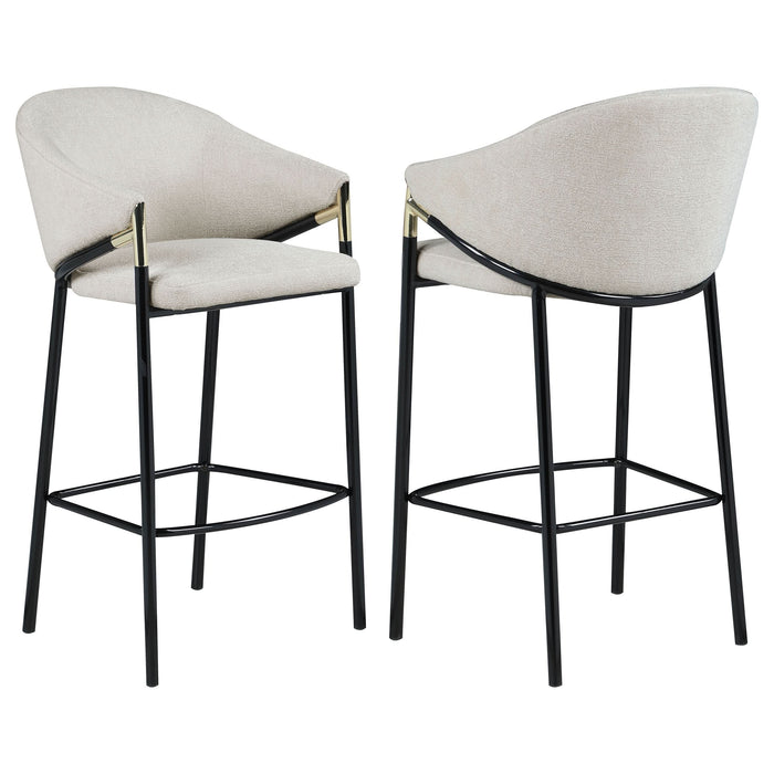 Chadwick Fabric Upholstered Bar Chair Beige (Set of 2) - Walo Furniture 