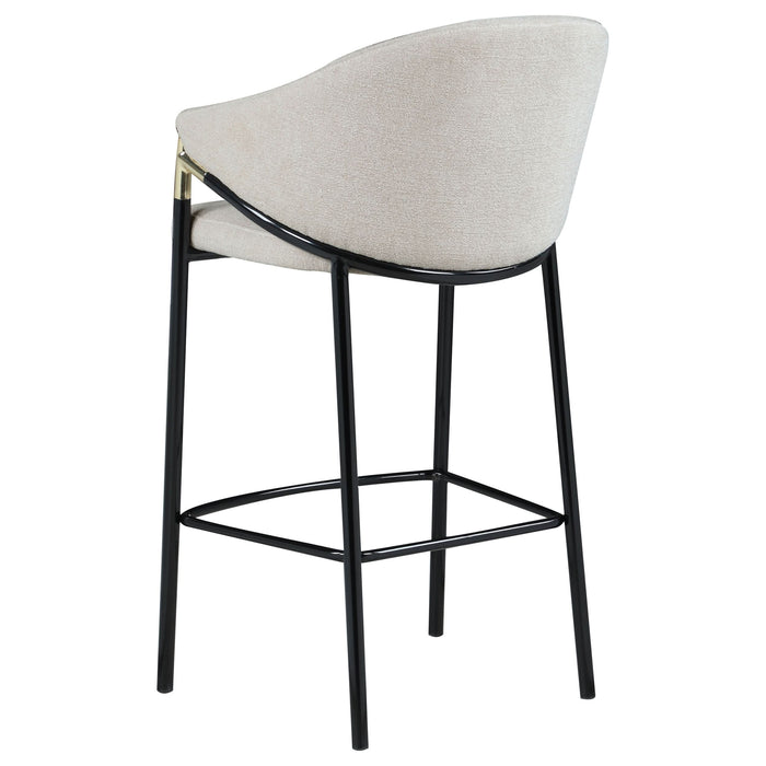 Chadwick Fabric Upholstered Bar Chair Beige (Set of 2) - Walo Furniture 