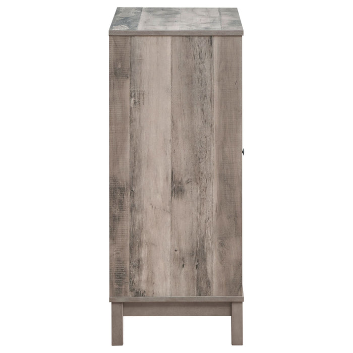 Cheyenne 2-door Home Bar Wine Cabinet Weathered Acacia