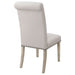 Salem Fabric Upholstered Dining Side Chair Beige (Set of 2) - Walo Furniture 