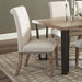 Salem Fabric Upholstered Dining Side Chair Beige (Set of 2) - Walo Furniture 