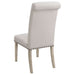 Salem Fabric Upholstered Dining Side Chair Beige (Set of 2) - Walo Furniture 