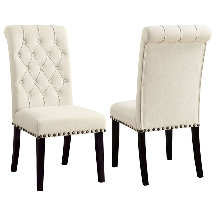 Alana Fabric Upholstered Dining Side Chair Beige (Set of 2) - Walo Furniture 