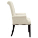 Alana Fabric Upholstered Dining Arm Chair Beige - Walo Furniture 