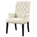 Alana Fabric Upholstered Dining Arm Chair Beige - Walo Furniture 