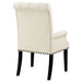 Alana Fabric Upholstered Dining Arm Chair Beige - Walo Furniture 