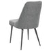 Alan Fabric Upholstered Dining Side Chair Grey (Set of 2) - Walo Furniture 