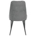 Alan Fabric Upholstered Dining Side Chair Grey (Set of 2) - Walo Furniture 