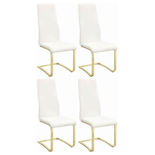 Montclair Upholstered Dining Side Chair White (Set of 4) - Walo Furniture 