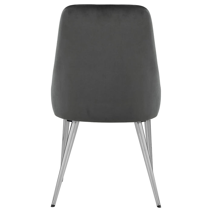 Cabianca Upholstered Dining Side Chair Grey (Set of 2) - Walo Furniture 