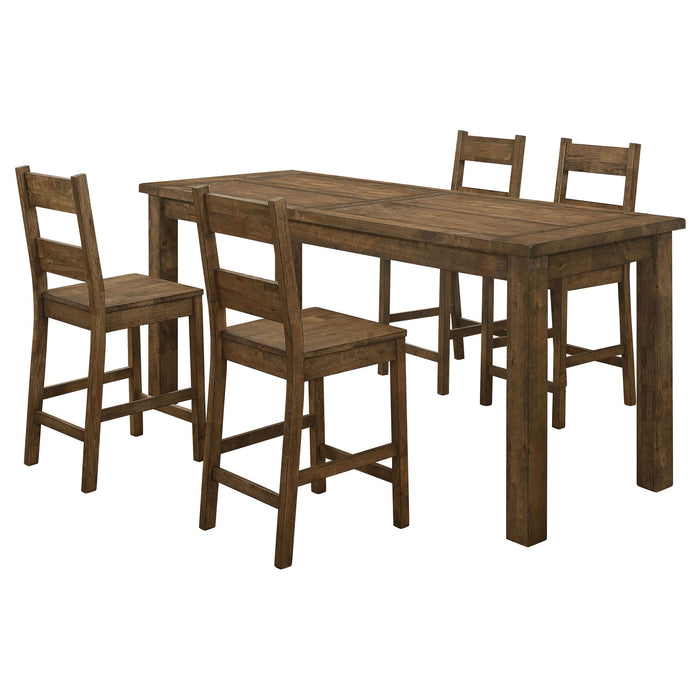 Coleman 5-piece Counter Height Dining Set Golden Brown - Walo Furniture 