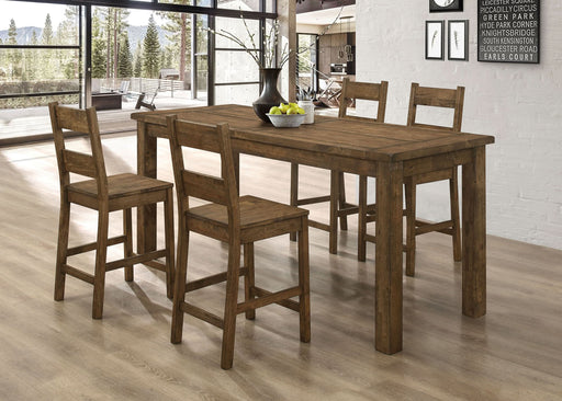 Coleman 5-piece Counter Height Dining Set Golden Brown - Walo Furniture 