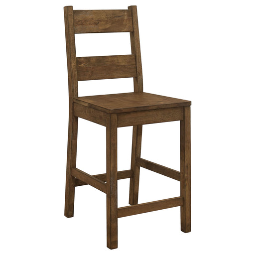 Coleman Wood Counter Chair Rustic Golden Brown (Set of 2) - Walo Furniture 