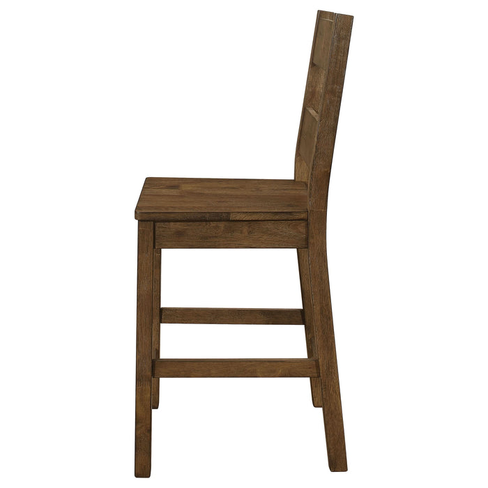 Coleman Wood Counter Chair Rustic Golden Brown (Set of 2) - Walo Furniture 