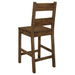 Coleman Wood Counter Chair Rustic Golden Brown (Set of 2) - Walo Furniture 