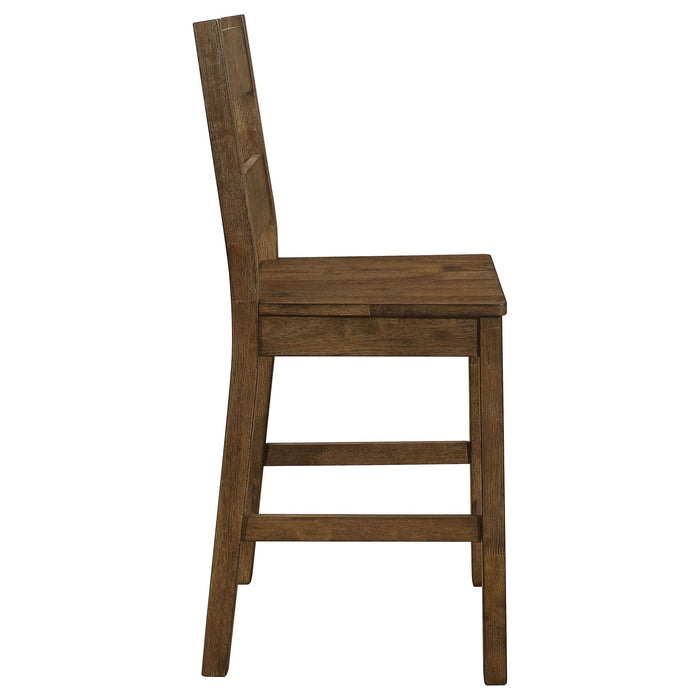 Coleman Wood Counter Chair Rustic Golden Brown (Set of 2) - Walo Furniture 