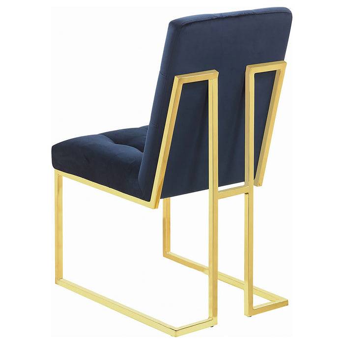 Cisco Velvet Upholstered Dining Side Chair Gold (Set of 2) - Walo Furniture 