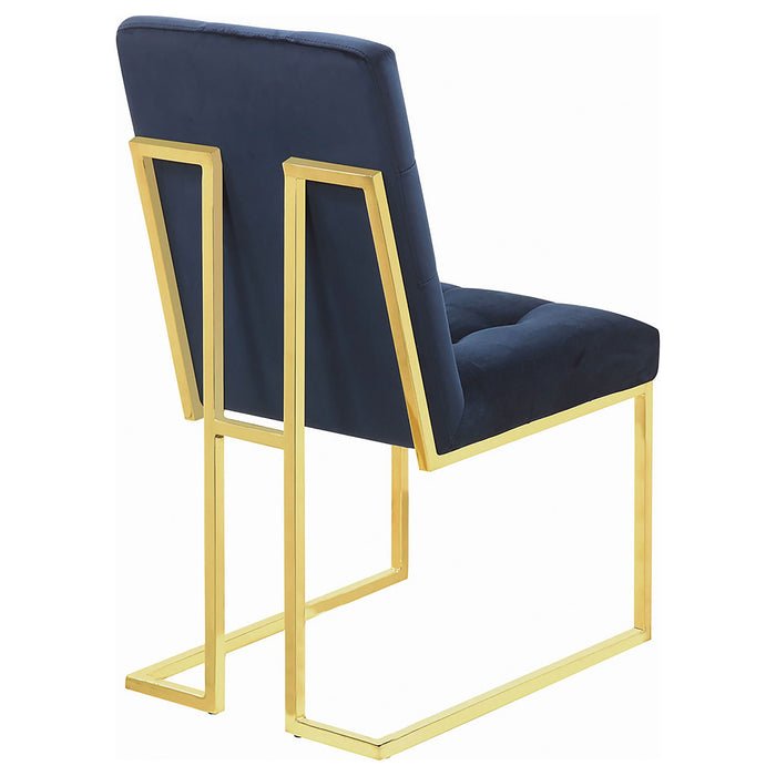 Cisco Velvet Upholstered Dining Side Chair Gold (Set of 2) - Walo Furniture 