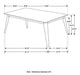 Everett Rectangular 63-inch Faux Marble Dining Table White - Walo Furniture 