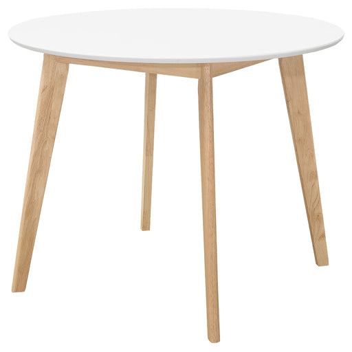 Breckenridge Round 40-inch Round Dining Table Matte White - Walo Furniture 