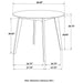 Breckenridge Round 40-inch Round Dining Table Matte White - Walo Furniture 