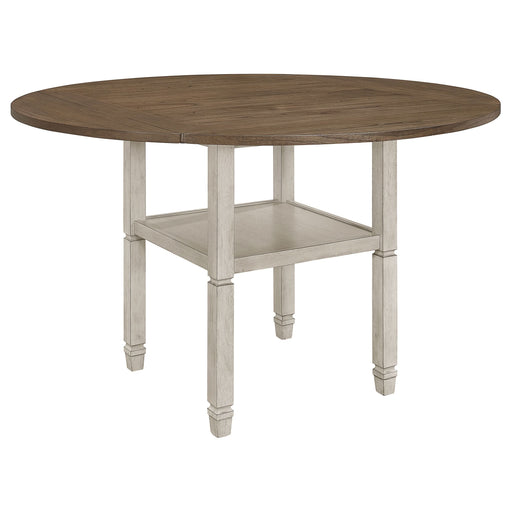 Sarasota 60-inch Extension Counter Dining Table Rustic Cream - Walo Furniture 