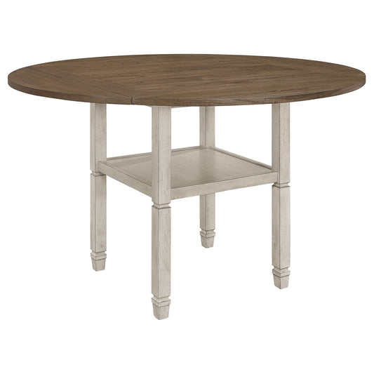 Sarasota 60-inch Extension Counter Dining Table Rustic Cream - Walo Furniture 