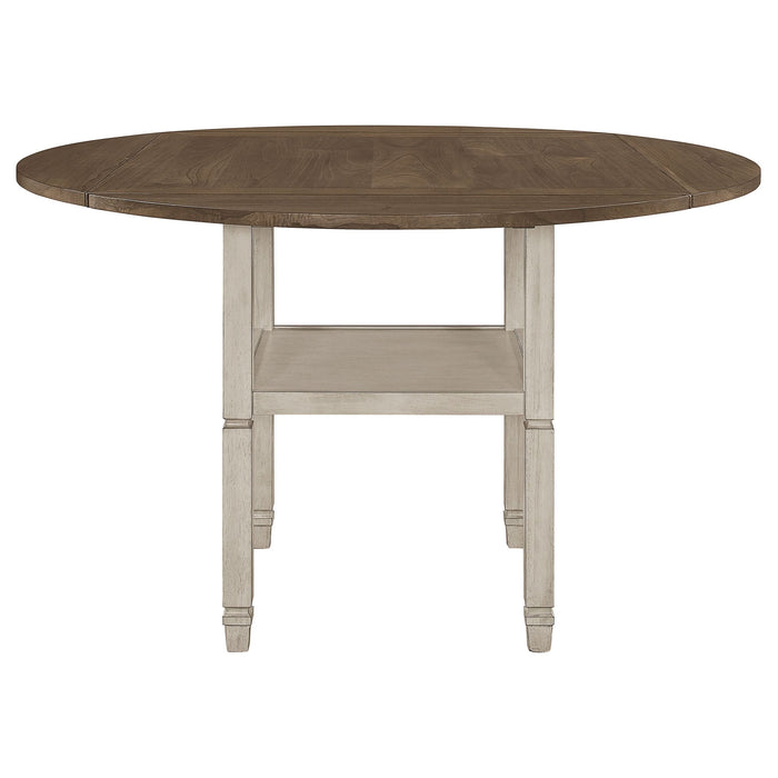 Sarasota 60-inch Extension Counter Dining Table Rustic Cream - Walo Furniture 