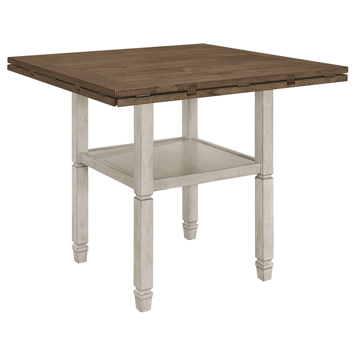 Sarasota 60-inch Extension Counter Dining Table Rustic Cream - Walo Furniture 