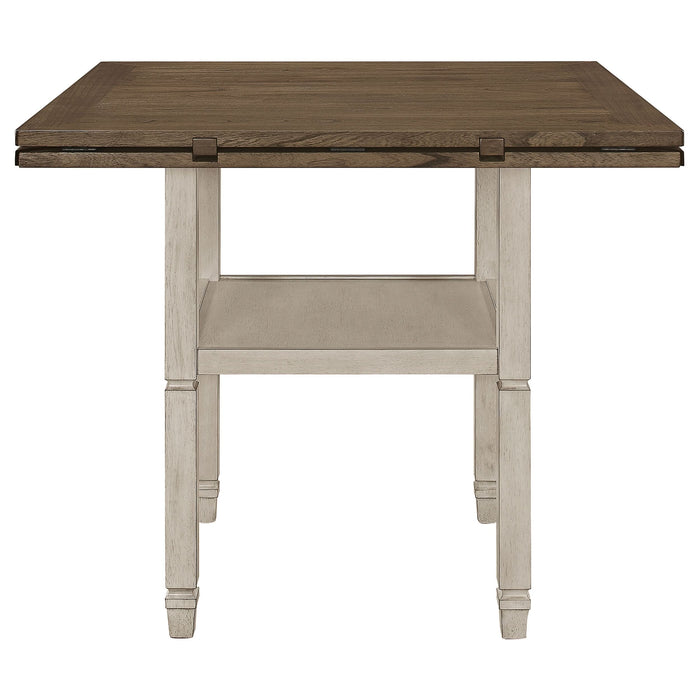 Sarasota 60-inch Extension Counter Dining Table Rustic Cream - Walo Furniture 