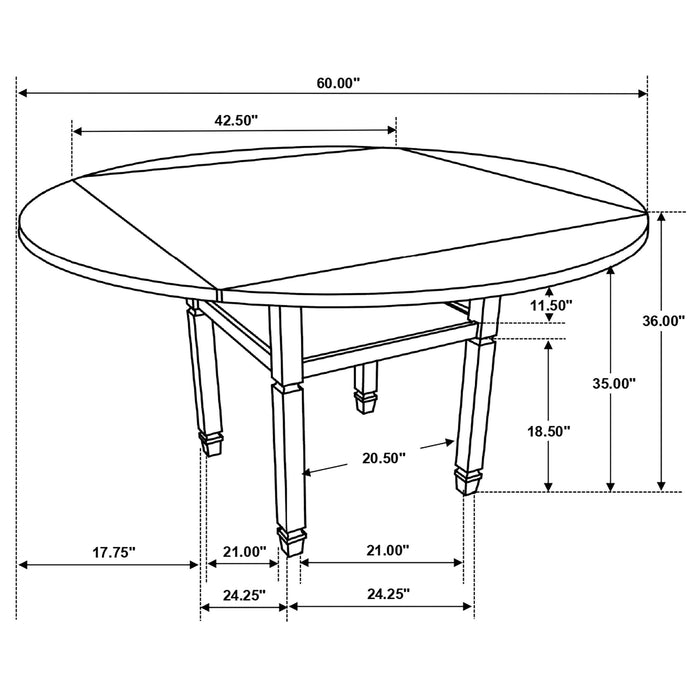 Sarasota 60-inch Extension Counter Dining Table Rustic Cream - Walo Furniture 