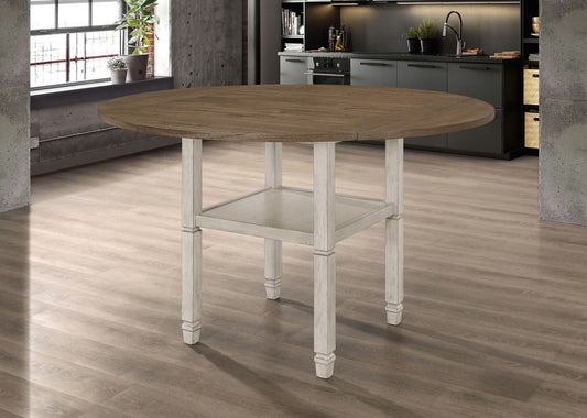 Sarasota 60-inch Extension Counter Dining Table Rustic Cream - Walo Furniture 