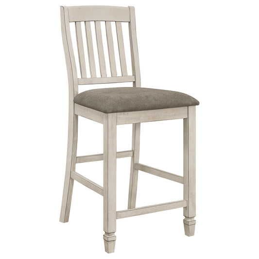 Sarasota Wood Counter Chair Rustic Cream (Set of 2) - Walo Furniture 