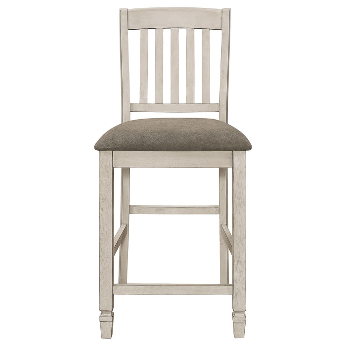 Sarasota Wood Counter Chair Rustic Cream (Set of 2) - Walo Furniture 