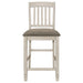 Sarasota Wood Counter Chair Rustic Cream (Set of 2) - Walo Furniture 