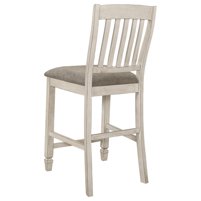 Sarasota Wood Counter Chair Rustic Cream (Set of 2) - Walo Furniture 