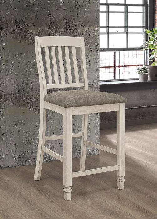 Sarasota Wood Counter Chair Rustic Cream (Set of 2) - Walo Furniture 