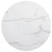 Arkell Round 40-inch Faux Marble Top Dining Table White - Walo Furniture 