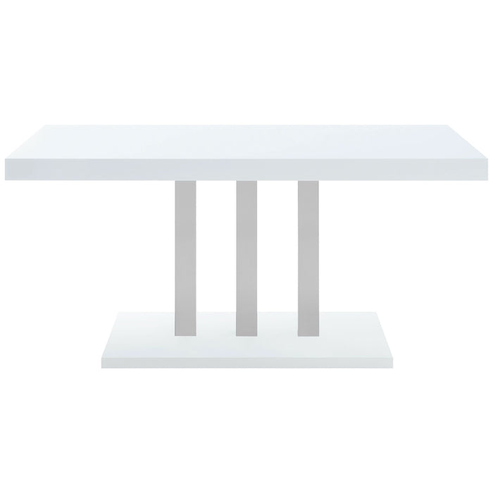 Brooklyn Rectangular 63-inch Dining Table White High Gloss