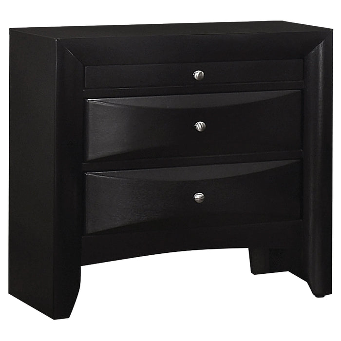 Briana 2-drawer Nightstand Black - Walo Furniture 