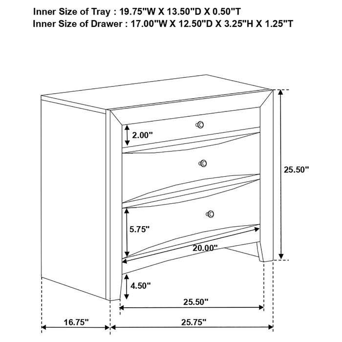 Briana 2-drawer Nightstand Black - Walo Furniture 